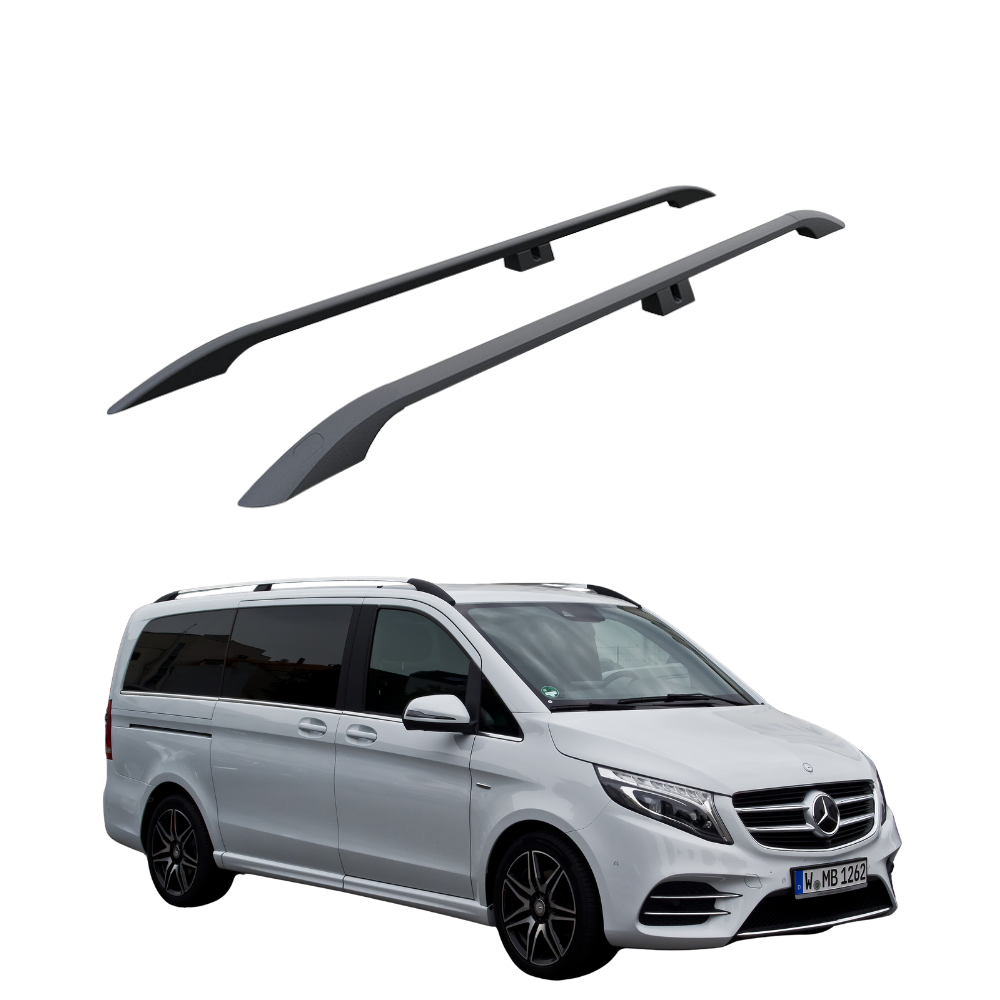 For Mercedes Metris W639 SWB 2003-2014 Roof Side Rails Black