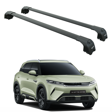 For BYD Atto 2 2025-2026 Roof Rack Cross Bars Flush Rail Alu Black