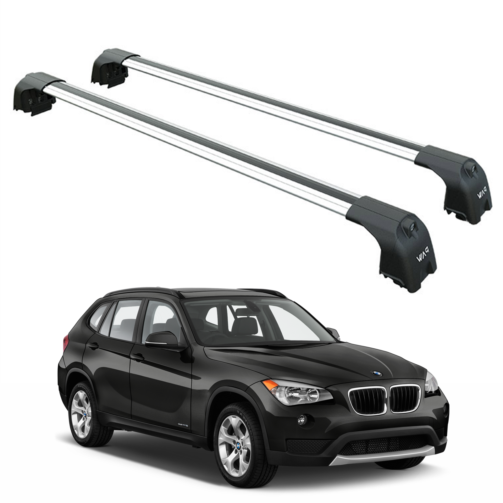 For Bmw X1 E84 (2009-2015) Roof Rack Cross Bars Flush Rails Silver