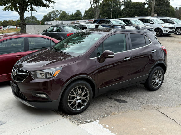 Für Buick Encore 2012-Up Dachträgersystem, Aluminium-Querstange, Metallhalterung, bündige Schienen, Schwarz