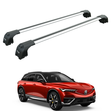 For Acura ZDX 2024-2025 Roof Rack Cross Bars Flush Rail Point Alu Silver