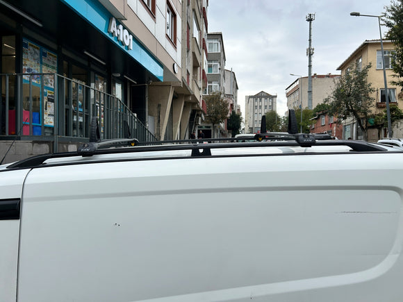 Für Dodge ProMaster City Van, Dachträgersystem, Träger, Querträger, Aluminium, abschließbar, hochwertige Metallhalterung, Silber ab 2015