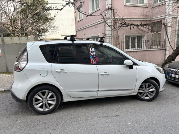 Für Renault Grand Scenic 2013–2016 Dachträgersystem, Aluminium-Querstange, Metallhalterung, normales Dach, schwarz