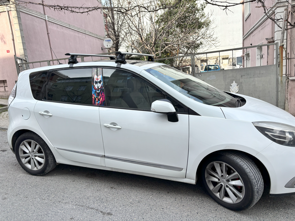 For Renault Scenic 2009-2016 Roof Rack System, Aluminium Cross Bar, Normal Roof, Silver