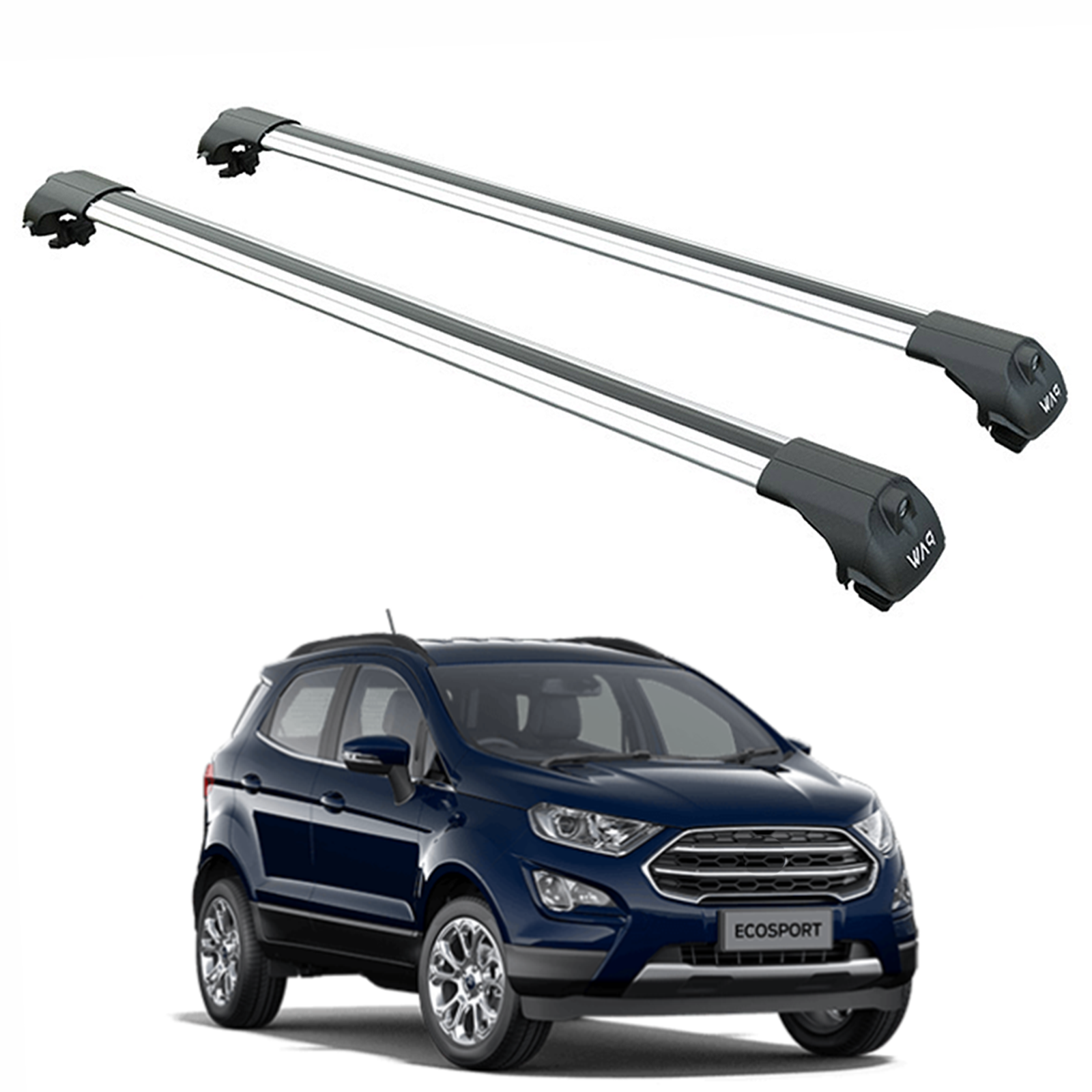 Roof Rack for Ford Ecosport 2013-2019 2020 Anodized Aluminum Roof Rack Roof Rack Roof Rack Roof Rack Roof Rack Side Rails Bar 60kg Load Capacity