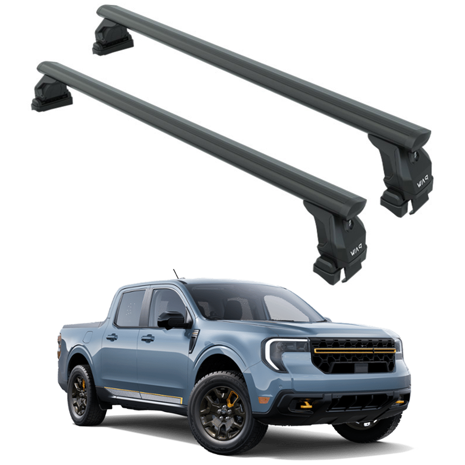 thumbnail image 2 of Universal 45.3 Inch Aluminum Roof Rack Cross Bars For Ford Maverick - Lockable Cargo Carrier With Hardware 2 of 4