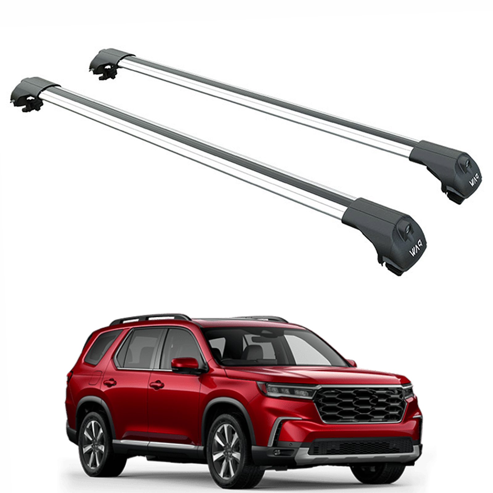 Honda Pilot 2025-2026 Roof Rack Cross Bars Silver Metal Brackets