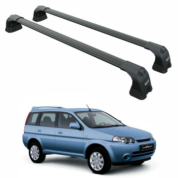 Für Honda HR-V 1999–2005 Dachträgersystem, Aluminium-Querstange, Metallhalterung, abschließbar, schwarz