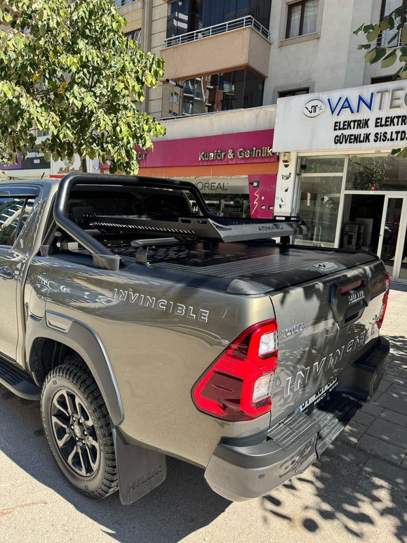 For Toyota Hilux 2015-2025 Bed Rack Cross Bar Roof Rack Alu Black