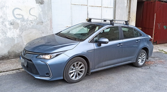 Für Toyota Corolla 2013–18 Dachträger, Querträger, Metallhalterung, normales Dach, Alu, Silber