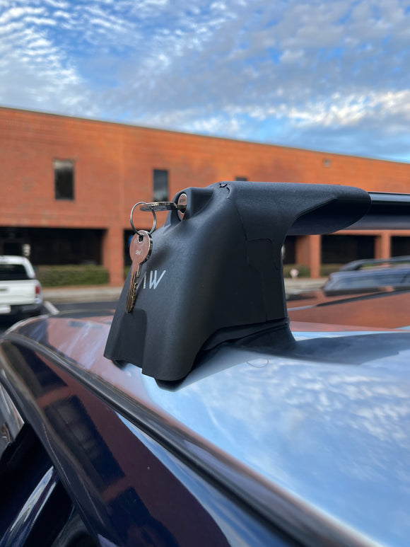 Für Toyota Highlander 2014–19 Dachträger, Querträger, Metallhalterung, bündige Schiene, Alu, Silber