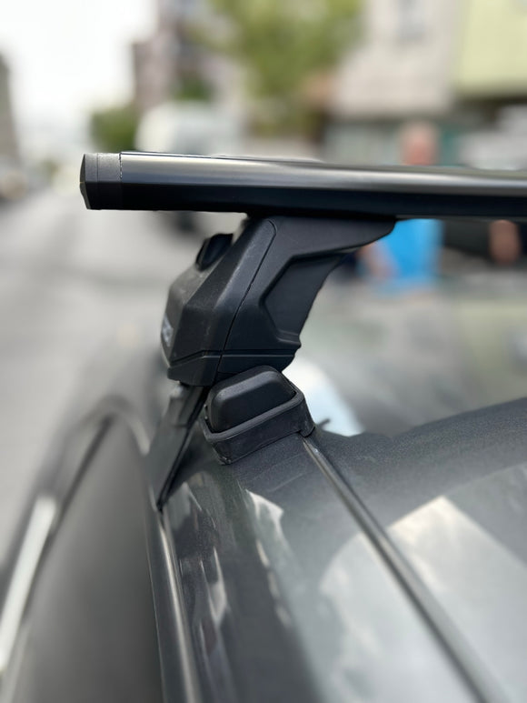 Für Volkswagen Jetta 2011-Up Dachträger Querstange Metallhalterung Normales Dach Alu Schwarz