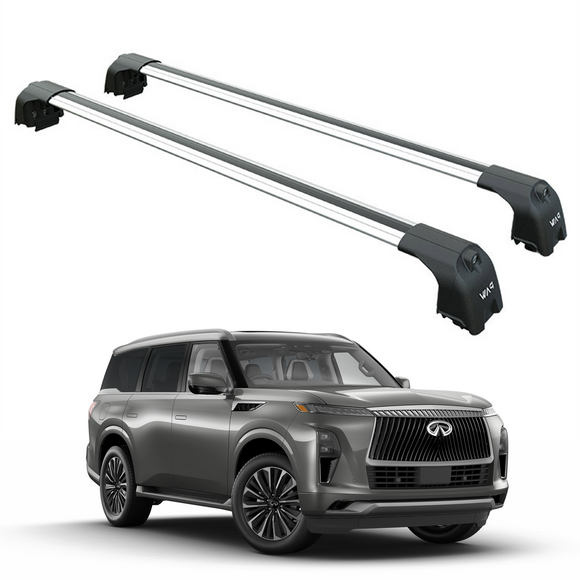 Für BMW X3 G01 2017-Up Dachträgersystem, Aluminium-Querstange, Metallhalterung, bündige Schienen, Silber