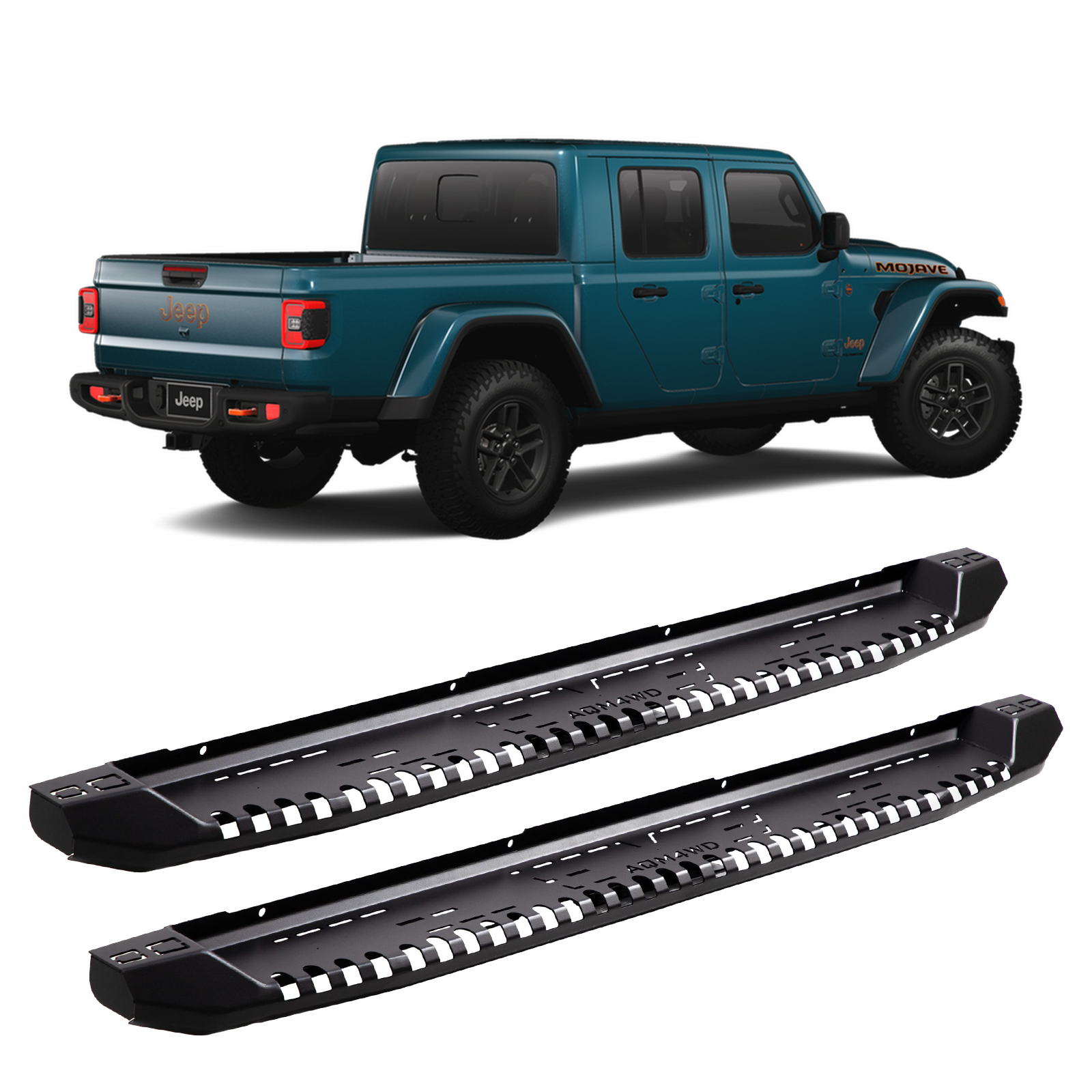 For JEEP Rubicon Gladiator 2021-2026 Running Boards Side Steps AQM