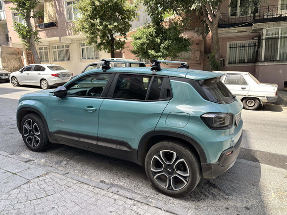 For Jeep Avenger 2022-2025 Roof Rack Cross Bars Normal Roof Alu Black