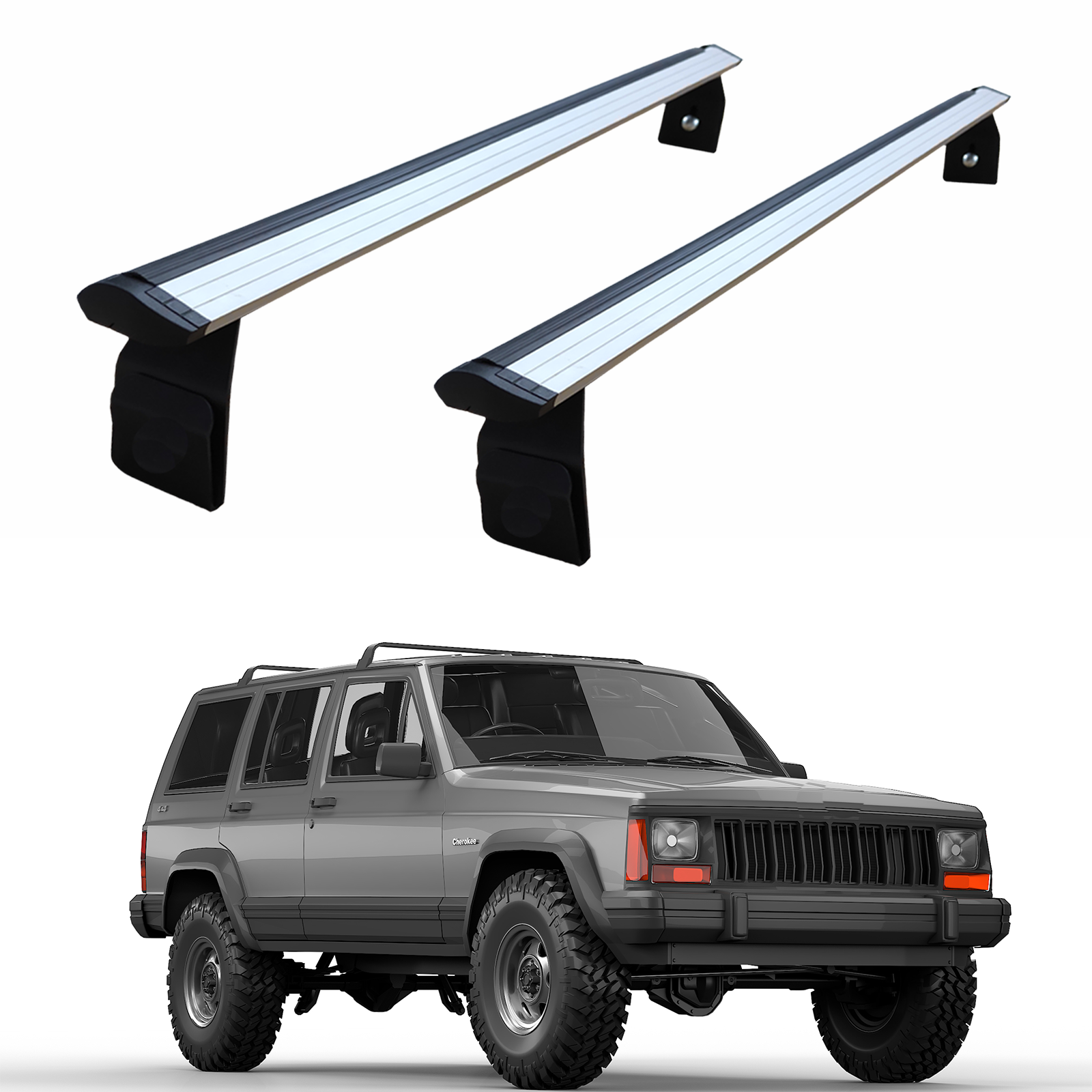 For Jeep Cherokee XJ 1984-2002 Roof Rack Cross Bars Rain Gutters