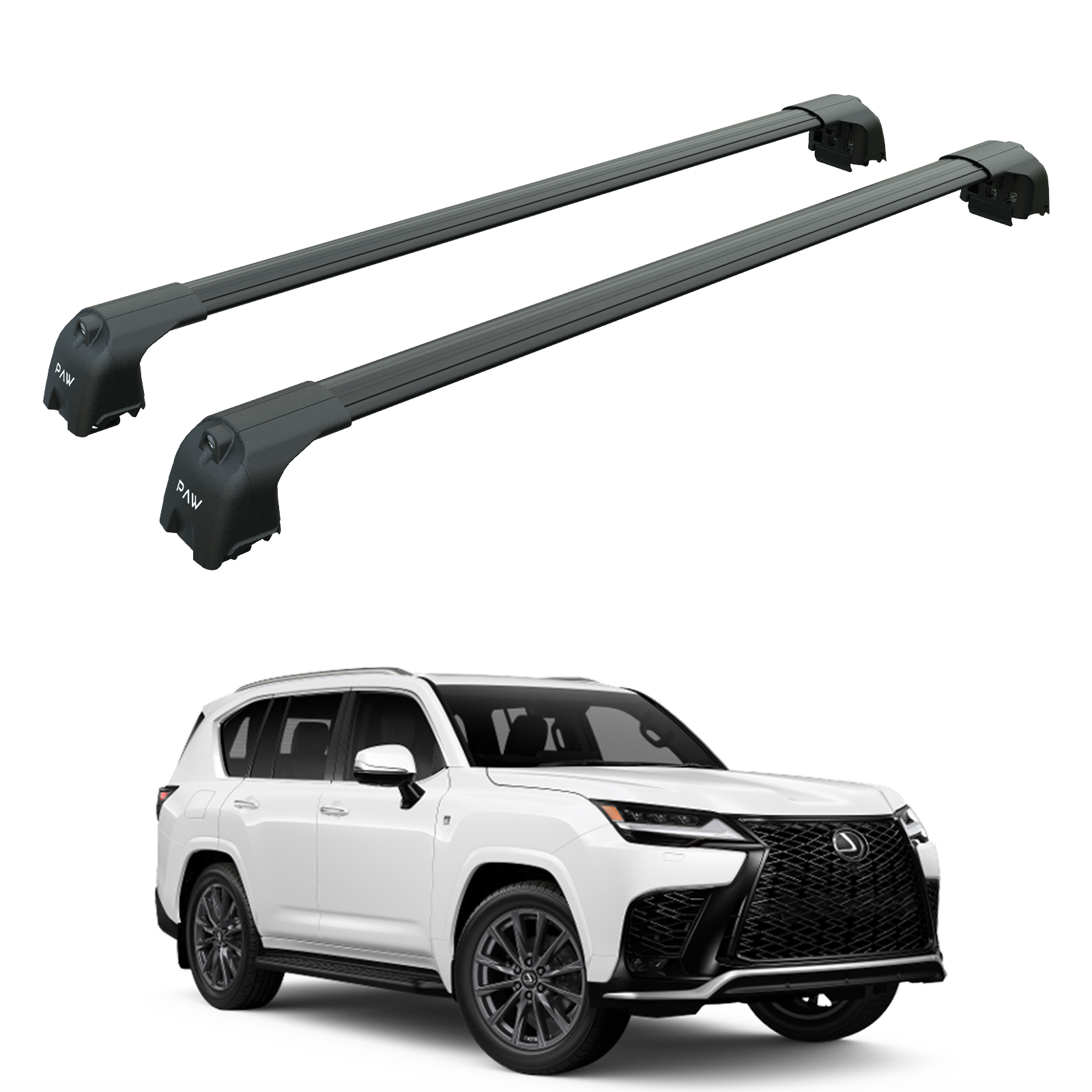 For Lexus LX 600 2021-2026 Roof Rack Cross Bars Flush Rail Alu