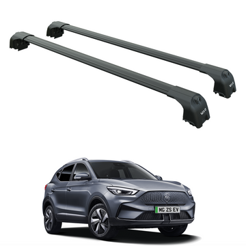 For MG ZS EV 2022-2025 Roof Rack Cross bars to For Raised Roof Rails Black