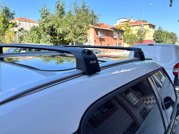 Für BMW X3 G01 2017-Up Dachträgersystem, Aluminium-Querstange, Metallhalterung, bündige Schienen, Silber