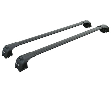 Für Audi A6 C6 Avant 2005–2010 Dachträgersystem, Aluminium-Querstange, Metallhalterung, bündige Schienen, schwarz