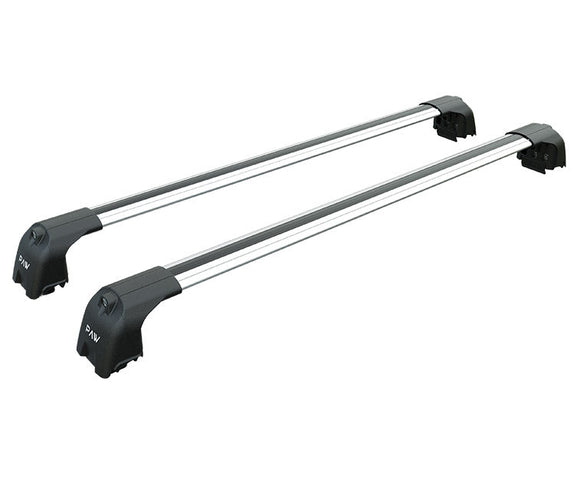 222. Für Dachträgersystem, Aluminium-Querstange, Metallhalterung, bündige Schiene, Silber