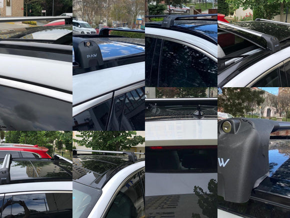 Für Toyota Land Cruiser 2010-Up Dachträger Querstange Metallhalterung Flush Rail Alu Schwarz