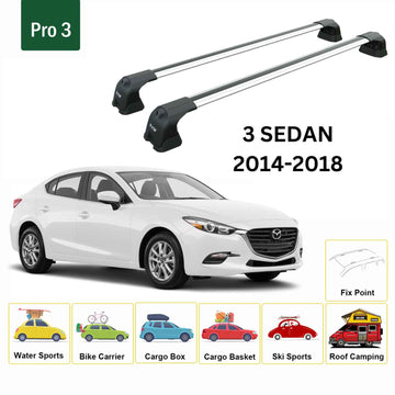 333. Kompatibel mit abschließbaren Aluminium-Dachträgern für Fahrzeuge mit Standarddach Toros Pro 3 Silver - 0