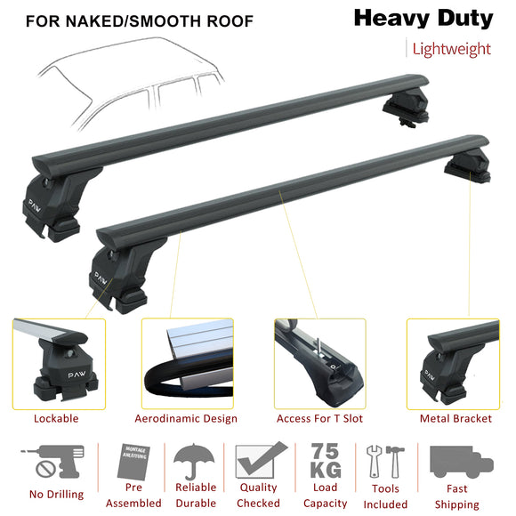 For Ram 1500 2009-2018 Roof Rack Cross Bars Normal Roof Alu Black