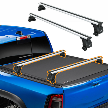 For Ford Maverick (2022-2025) | Bed Rack Cross Bars (Aluminum, Silver)