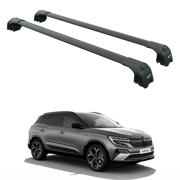 For Renault Austral 2022-2025 Roof Rack System Carrier Cross Bars Aluminum Black