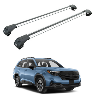 For Subaru Forester 2024-2025 Roof Rack Cross Bars Raised Rail Alu Silver