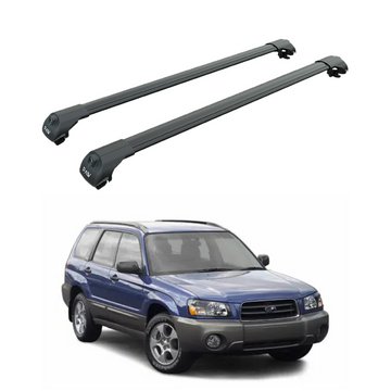 For Subaru Forester SG 2002-2008 Roof Rack Cross Bars Flush Rail Black