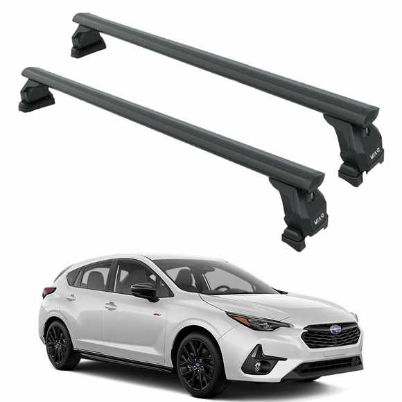 Für Subaru Impreza WRX 2008-UP Dachträger Querstange Metallhalterung Fixpunkt Alu Schwarz