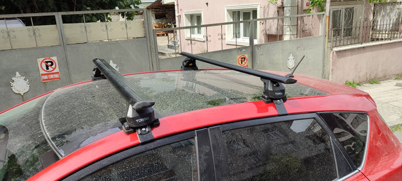 Für Toyota Auris (mit Glasdach) 2013–19, Dachträger, Querträger, Metallhalterung, normales Dach, Alu, Silber