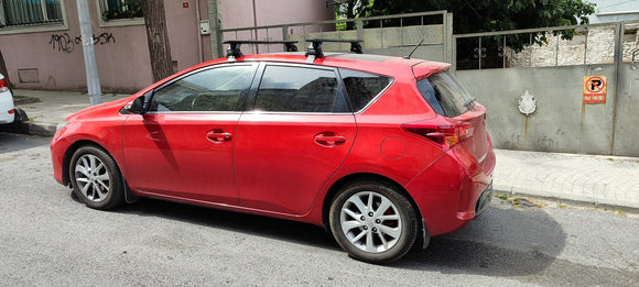 Für Toyota Auris (mit Glasdach) 2013–19, Dachträger, Querträger, Metallhalterung, normales Dach, Alu, Schwarz