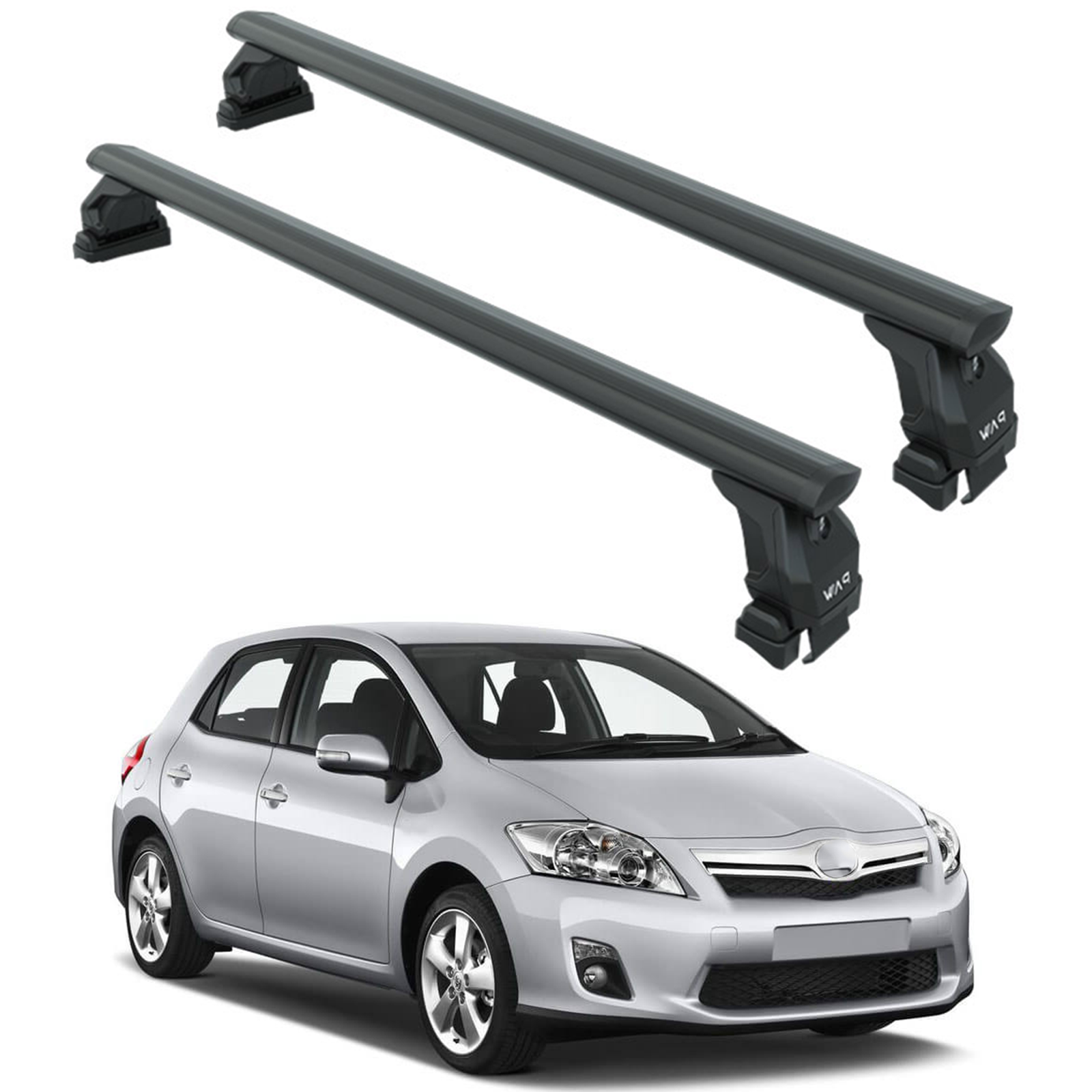 dachzelt toyota auris Für Toyota Auris 2007–13 Dachträger, Querträger, Metallhalterung, normales Dach, Alu, Schwarz