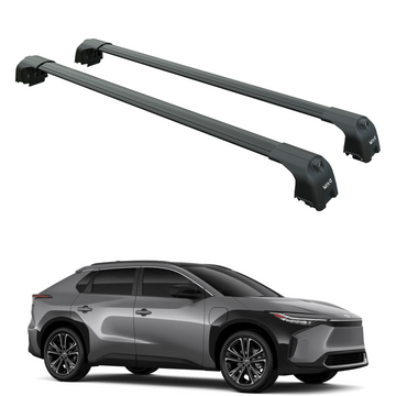 Kompatibel mit Subaru Soltera ab 2023. Abschließbarer Aluminium-Dachträger für Fahrzeuge mit Standarddach Toros Pro 2 Black