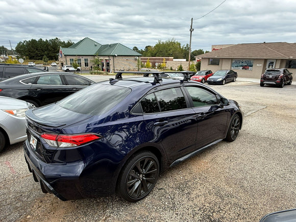 Für Toyota Corolla 2018-Up Dachträger Querträger Metallhalterung Normales Dach Alu Schwarz