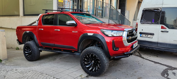 Für Toyota Hilux 2015-Up Dachträger Querträger Metallhalterung Normales Dach Alu Silber