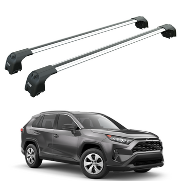 For Toyota Rav 4 2018-2025 Roof Rack Cross Bars Flush Rail Silver