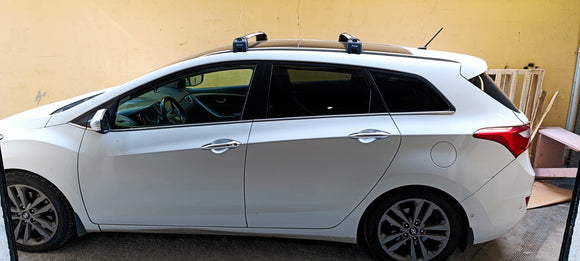 Für Toyota Avensis 2009–15 Dachträger, Querträger, Metallhalterung, Fixpunkt, Alu, Schwarz