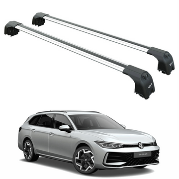Volkswagen Passat B9 Roof Rack Cross Bars 2023-2025 - Silver Flush Rail System