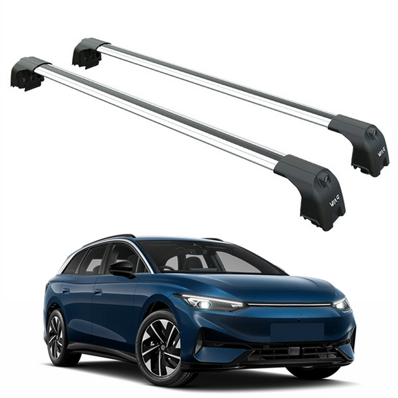 Für Volkswagen Passat Alltrack B8 2016-Up Dachträger Querstange Metallhalterung Flush Rail Alu Silber