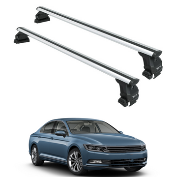 Für Volkswagen Passat B8 2015-Up Dachträger Querträger Metallhalterung Fixpunkt Alu Silber