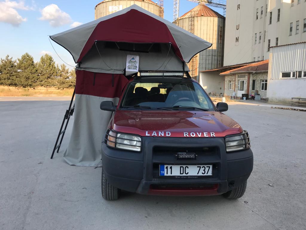 dachzelt discovery 3 Dachzelte: Ganzjährig mit Rainfly-Schuhen, Tasche, Leiter, 2+1 Personen, große Tür, hochdichte Matratze