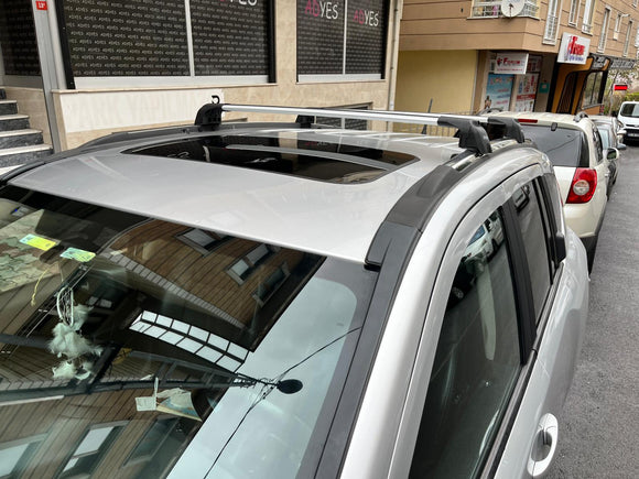 For Jeep Compass 2011-2017 Roof Rack Cross Bars Flush Rail Alu Silver