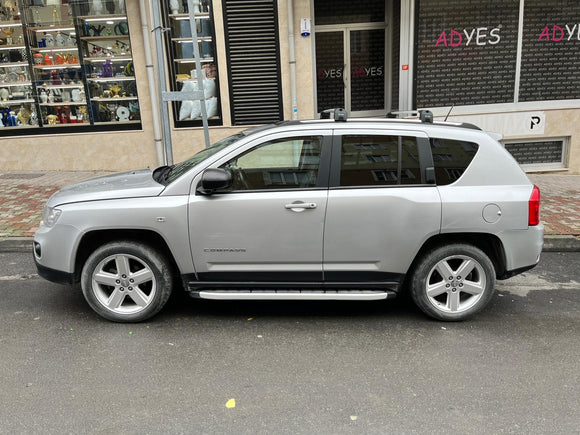 For Jeep Compass 2011-2017 Roof Rack Cross Bars Flush Rail Alu Silver