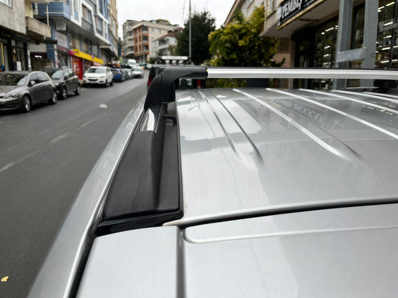 For Jeep Compass 2011-2017 Roof Rack Cross Bars Flush Rail Alu Black