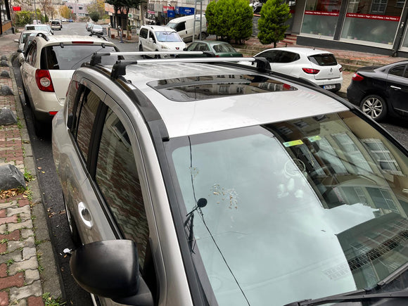 For Jeep Compass 2011-2017 Roof Rack Cross Bars Flush Rail Alu Black