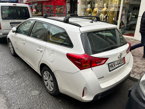 Für Toyota Auris TouringSport 2013-Up Dachträger Querträger Metallhalterung Flush Rail Alu Schwarz